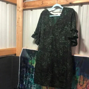 LARK & RO plus size dress 16, green,black and brown